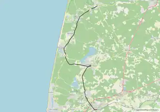 Spoorlijn Saint-Vincent-de-Tyrosse - Léon op de kaart