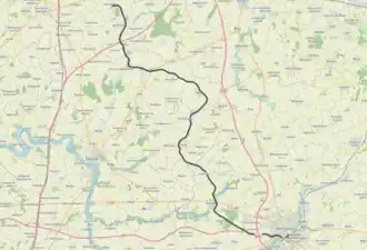 Spoorlijn Vélu-Bertincourt - Saint-Quentin op de kaart