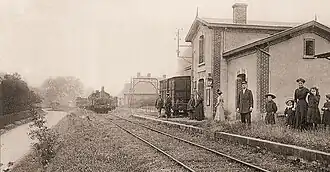 Historische afbeelding van het station van Saint-Martin-Osmonville