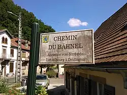 Straatnaambord in Lutzelbourg