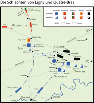 Kaart van de situatie op 16 juni