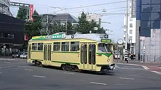 PCC-tram 1193 in dienst op de Tourist Tram in Den Haag; 2016.