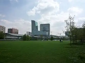 Euralille gezien vanaf het Parc Matisse