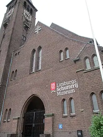De voormalige Sint-Rochuskerk in Steyl, nu Limburgs Schutterij Museum