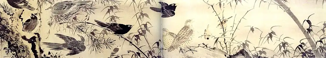 Vogels in struiken door Lin Liang