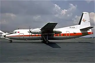 Fokker F27 van Lina Congo