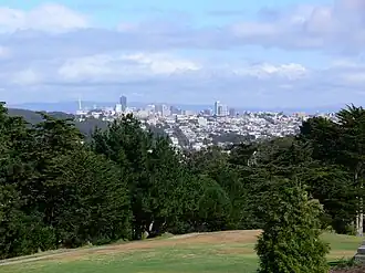 Zicht op San Francisco vanuit Lincoln Park