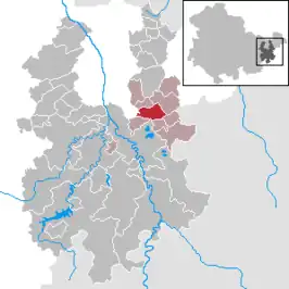 Kaart van Linda bei Weida