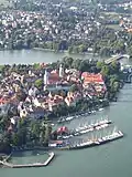 Lindau im Bodensee mit dem Münster „Unserer Lieben Frau“