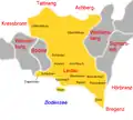 Kaart van Lindau en buurgemeenten