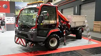 Kiepwagen in indoorhal