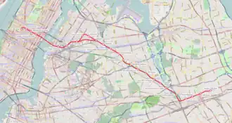 Queens Boulevard Line op de kaart