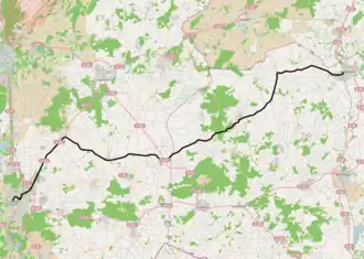 Spoorlijn Lingen - Quakenbrück op de kaart