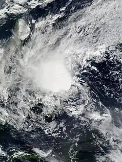 Foto of weerkaart van orkaan