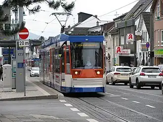 Een lagevloertram op lijn 1
