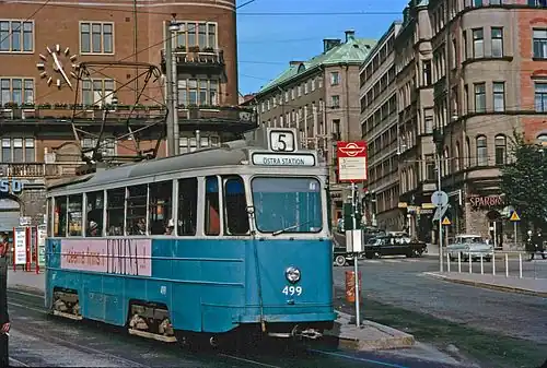 Mustang A26 op lijn 5, Norra Bantorget, 1962