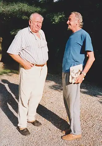 samen met Michel Bracke, rechts