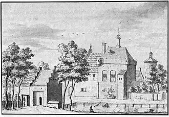 Tekening van L.P. Serrurier naar ouder voorbeeld