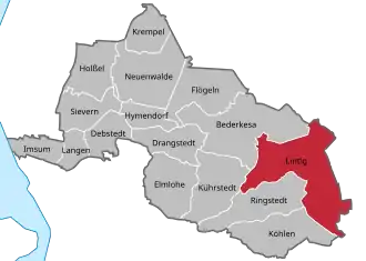 Ligging van Lintig in de gemeente Geestland