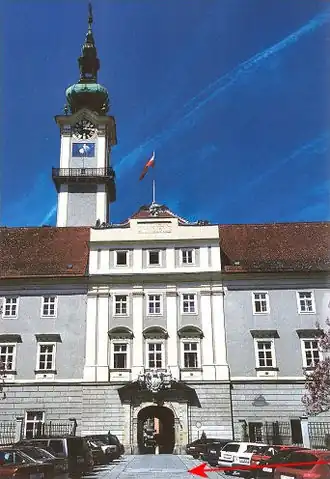 Het Landhaus, het parlementsgebouw in Linz