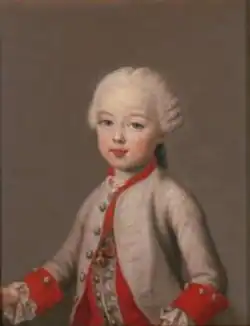 portret Prins Maximiliaan Frans op 6-jarige leeftijd.