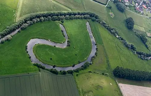 Landschap langs de Lippe bij Lippborg