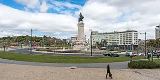 Het plein Praça do Marquês de Pombal