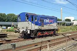 Loc Railpro 602 aan de Westhavenweg te Amsterdam (2020).