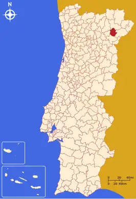 Locatie van Alfândega da Fé