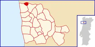 Kaart van São Pedro da Afurada