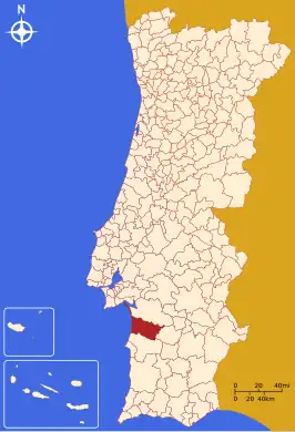 Locatie van Grândola