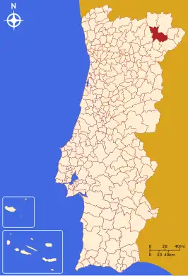 Locatie van Macedo de Cavaleiros