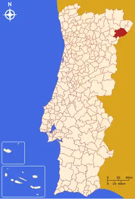 Locatie van Mogadouro
