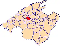 Kaart van Binissalem