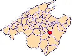 Kaart van Vilafranca de Bonany