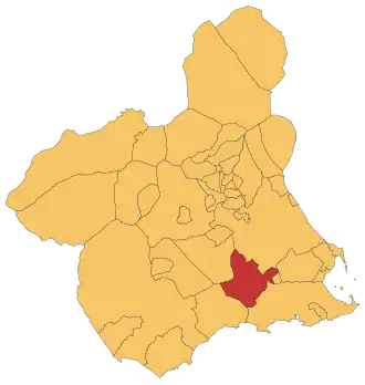 Kaart van Fuente Álamo de Murcia
