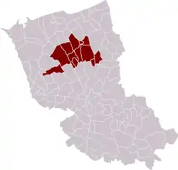 Gemeenten aangesloten bij het CC du Canton de Bergues