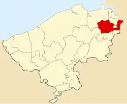 Kaart van Baljuwschap Waas