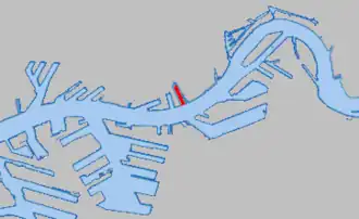Havengebied Rotterdam; rood: de Parkhaven