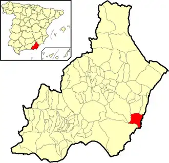 Kaart van Carboneras