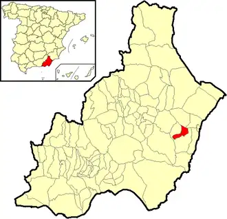 Kaart van Los Gallardos