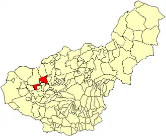 Kaart van Pinos Puente