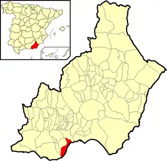 Kaart van Roquetas de Mar