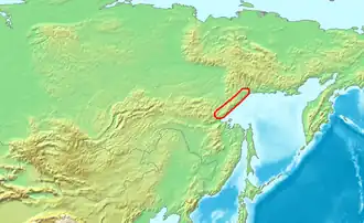 Locatie in Noordoost-Azië