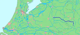 Verloop van de Ahauser Aa, Alstätter Aa, Buurserbeek en Schipbeek.