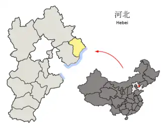 Kaart van Qinhuangdao