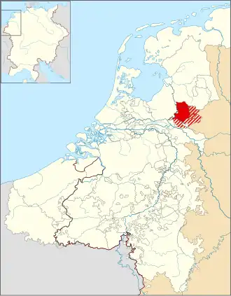 Het graafschap Zutphen omstreeks 1350.