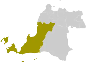 Het regentschap Pandeglang in de Indonesische provincie Banten