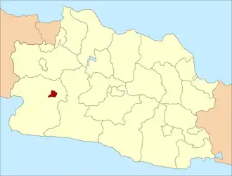Kaart van Sukabumi