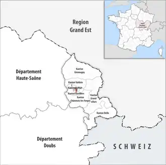 Locatie van het kanton